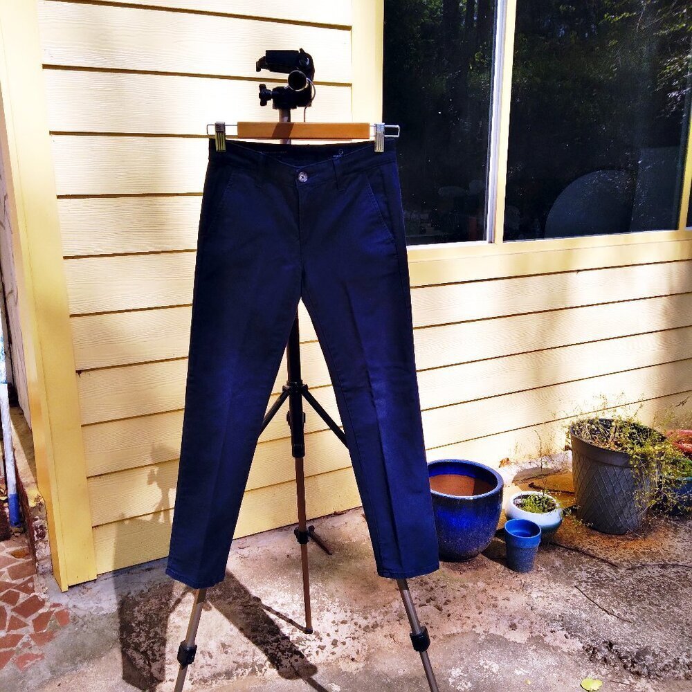 AG  "Slim Khaki Crop"  'Skinny Straight' Navy  Pedal Pusher Capri Pants Sz 23R